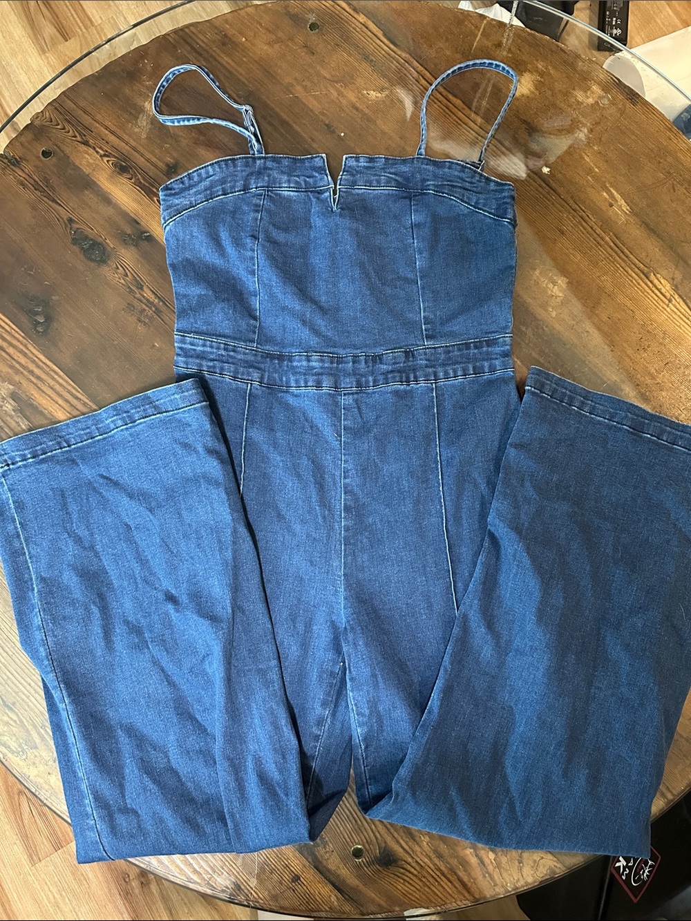 Denim Jumpsuit Women’s Wide-Leg Jeans - Blue